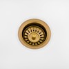 Ruvati Kitchen Sink Strainer Drain Assembly - Satin Brass Matte