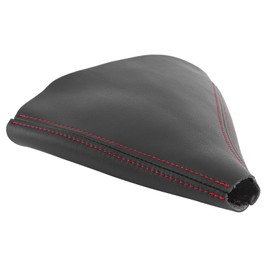 Kodrily Shift Boot Cover, Car Gear Shift Cover, Black PU Leather Shift Boot, Auto Shift Knob Boot Dust, Automatic Shifter Boots Replacement Parts for H3 2005‑2011 (Red Stitching)