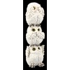 Three Wise Snow Owls Figures See Nothing, Hear Nothing, See