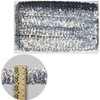 Length10 Yards，Wide 30mm/1.1 inch Elastic Sequin Ribbon Trim for Sewing