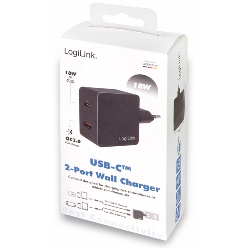 LogiLink PA0220 - USB Socket Adapter (1x USB-A, 1x USB-C™)