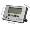 Indoor Cigar Hygrometer Thermometer DualDisplay Humidity Temperature Meter Device Tool(Silver