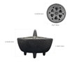 Cast Iron Incense Burner with Holder and Fireproof Cotton -