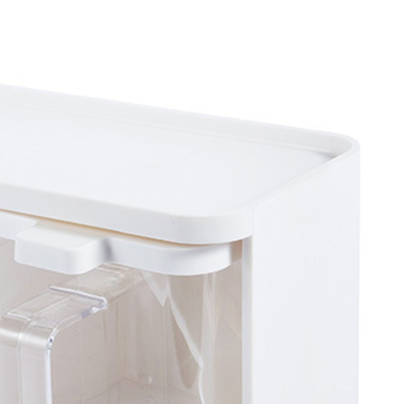 Seasoning Box 3 Grids Plastic Clear Condiment Box with Handle