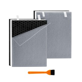 Fanulter 2 Pack Vital 100 True HEPA Replacement Filter Compatible with LEVOIT Vital 100 Air Purifier, 3-IN-1 H13 Ture HEPA and High-Efficiency Activated Carbon Filters, Replace Part Vital 100-RF