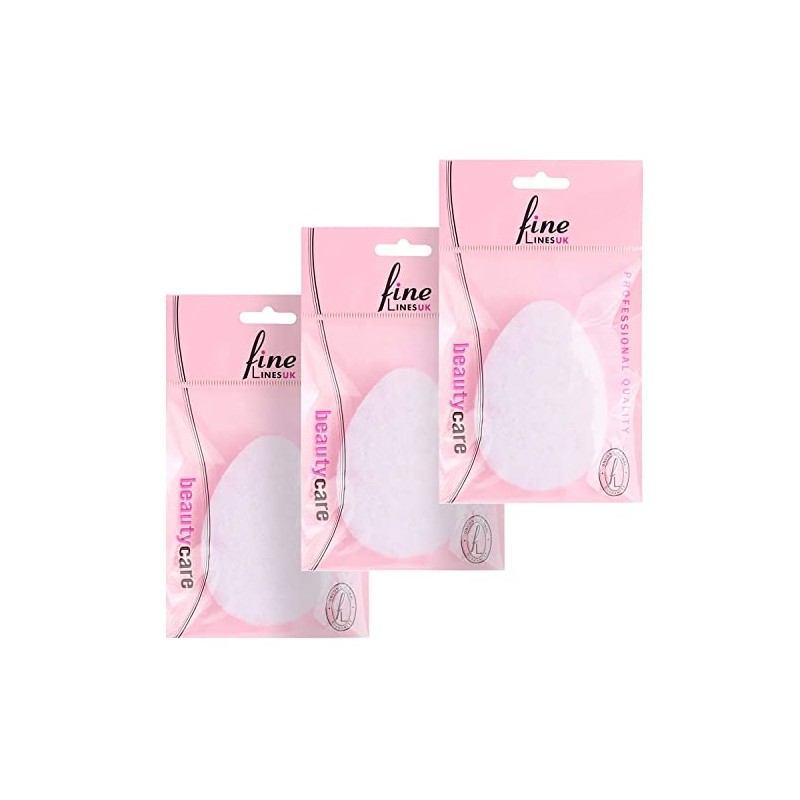 Fine Lines - Exfoliating Face Scrub Sponge, Pack of 3