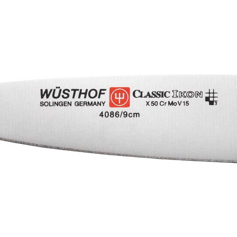 WÜSTHOF Classic IKON 3.5" Paring Knife, Black, Stainless