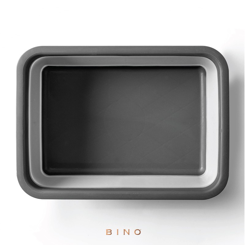 BINO Collapsible Wash Basin - Grey | Portable Dish Tub