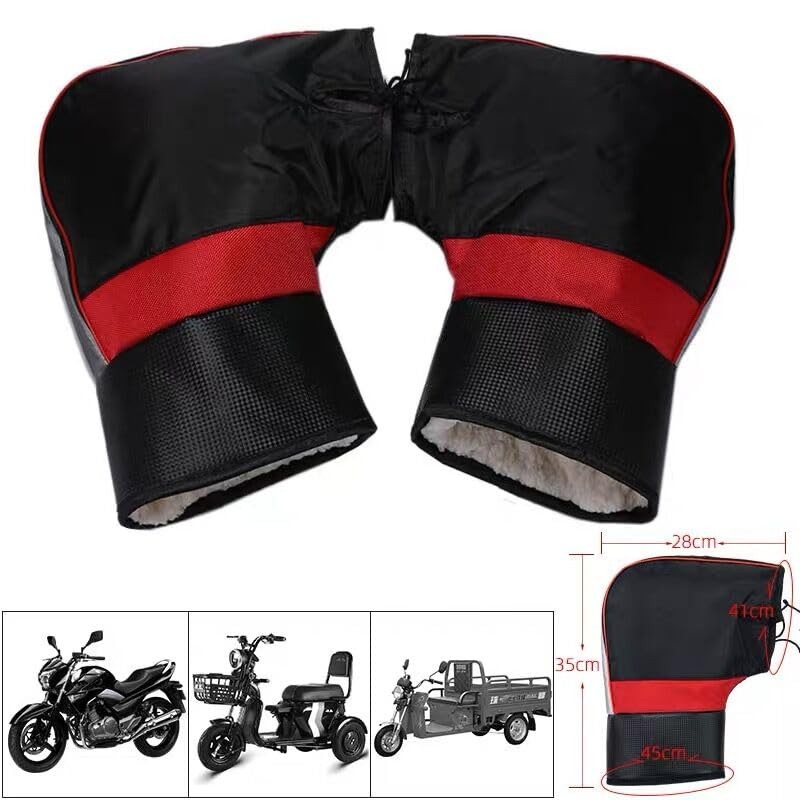 Waterproof ATV Hand Muffs Motorcycle Handlebar Gloves with Reflective Strip