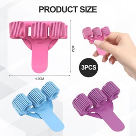 Set of 3 Stainless Steel Pen Holders, Three-Hole Pen Holder, Metal, Adjustable with Spring Ring Design, Pen Holder for Home, Office, Doctors, Pilots, Pocket Pencil, Marking Clips (Purple + Blue + Pink