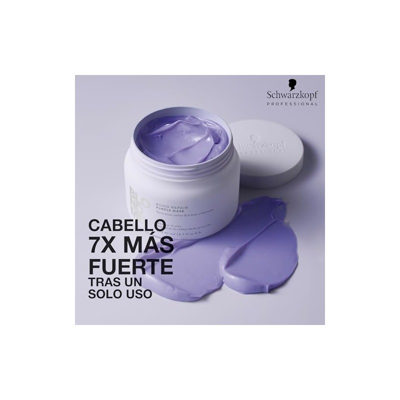BLOND ME - Mascarilla Bond Repair Morado, Matiza Cabello Rubio