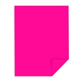Color Paper, 24 lb, 8 1/2 x 11, Fireball Fuchsia, 100 Sheets