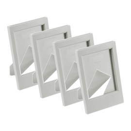 sourcing map 4 Pcs Mini Picture Frames 2.4 x 3.6 Inch Rectangle Small Picture Photo Frame Holder for Tabletop Display Photos Paintings Landscape Posters Artwork, Grey