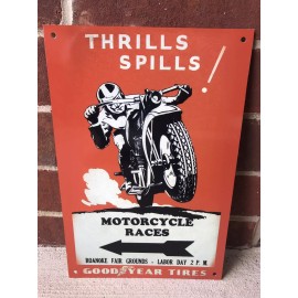 Good Year Retro Motorcycle Tires Reproduction Metal Sign