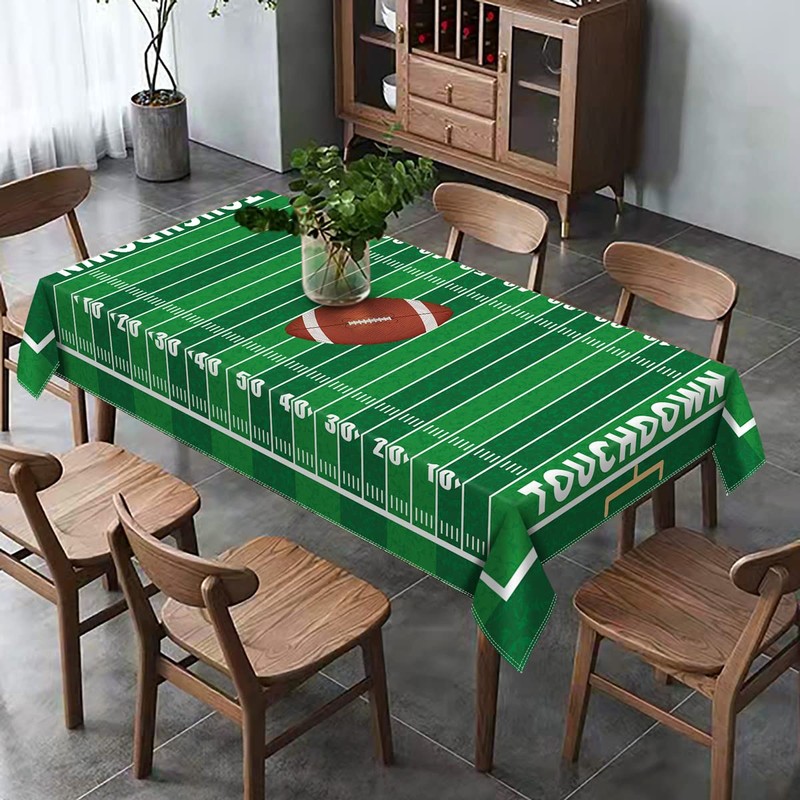 Hafangry American Football Field Tablecloth Game Time Touchdown Sport Themed