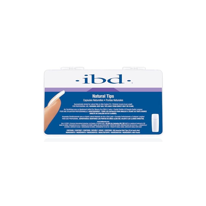 IBD Natural Nail Tips, 100 Count