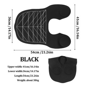 MAQUITA Large Hair Cutting Collar, Hair Cutting Guide Collar Silicone Waterproof Cutting Cape for Hair Stylist, Barber Shop Hair Cutting Pad for Salon Hairdressing Hair Coloring - Black