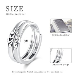 Midir&Etain Mountain Sea Ring 925 Sterling Silver Couple Rings Set Promise Rings Best Friend Rings Friendship Ring Valentine's Day Graduation Gifts Jewelry for Women Men