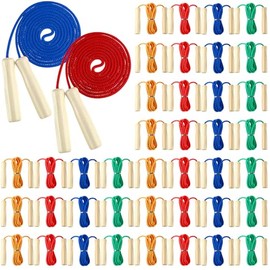 8.53 FT Jump Ropes for Kids Adults Adjustable Cotton Skipping Rope with Wooden Handle for End of The School Training Multiplayer Double Dutch Jump Rop