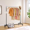 Hoctieon Z Rack, Rolling Clothes Racks with Z-Base, Heavy Duty