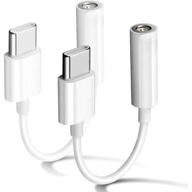 Unbranded 2 USB-C Type C Adapter Port to 3.5MM Aux Audio Jack Earphone Headphone Cable USB