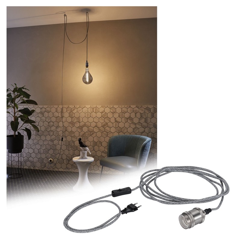 Paulmann 79771 Neordic Eldar Pendant Light with Plug Max. 20
