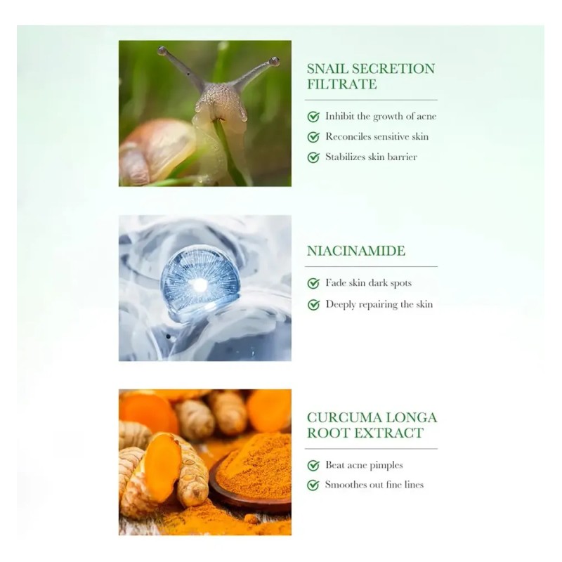 Bioaqua sérum esencia baba de caracol, anti-manchas y antiarrugas