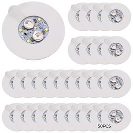 50pcs LED Coasters, Glow for Drinks, Color Changing RGB LED Bottle Stickers Coasters for Wedding, Party Decoration, Bar, 2.4 Inch