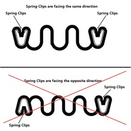 Gordon Glass™ Slider to Slider Accordion Boot Seal - 20 ft | Spring Clips are Facing The Same Direction
