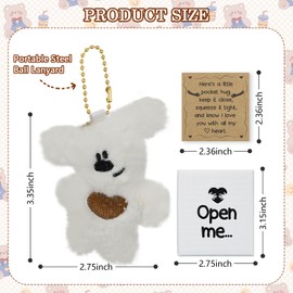 wavvter Long Distance Gift Pocket Bear Open Me Matchbox Gift for Lover Her/His Gift Perfect Souvenir Gift (White)