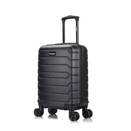 InUSA Trend Plastic Carry-On Luggage, Black (IUTRE00S-BLK)