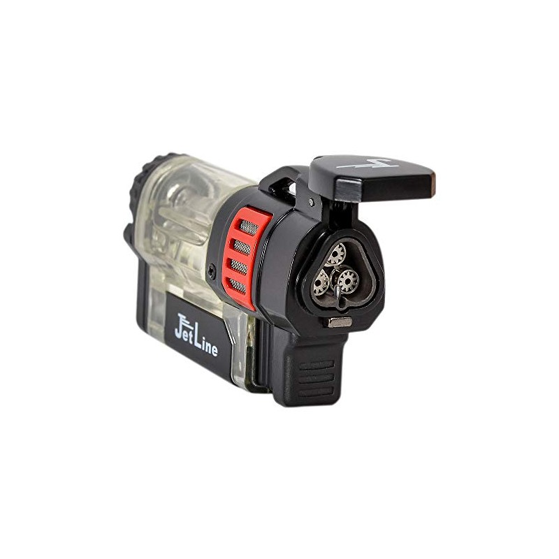 Jetline Diego Triple Torch- Cigar Lighter - Red - with