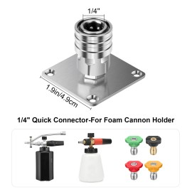 EeeKitOnline 2 pcs Foam Cannon Holder 1/4" Quick Connect Wall Mount Rack for Pressure Washer