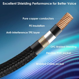 CeMeow 2Pack Guitar Cable 6ft 1/4 Inch Guitar Cord Straight to Right Angle Instrument Cable with Braided Tweed and Anti-Kinking Design,Black