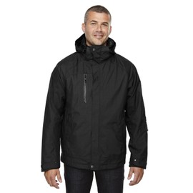 Ash City - North End Men's Caprice 3-in-1 Jacket with Soft Shell Liner 3XL BLACK