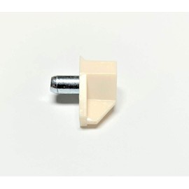 5mm Plastic Shelf Support with Steel Pin, Almond - 25 Pack