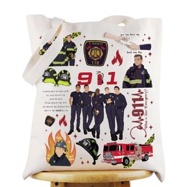 G2TUP Evan Buckley & Eddie Diaz Tote Bag Firefighter Character Fans Gift What is Your Emergency Shoulder Bag Hen Wilson Merch (Emergency TG)