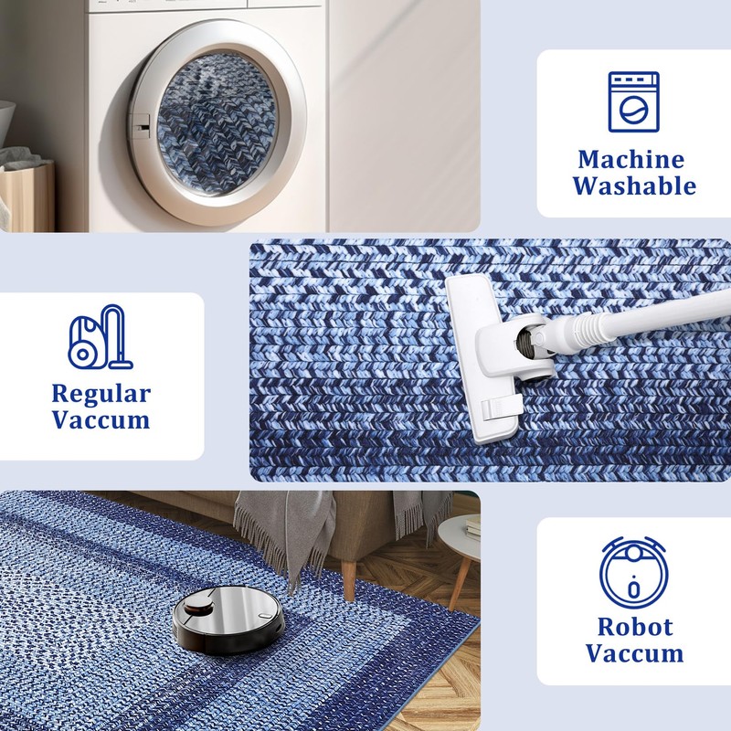 RUGSREAL Runner Rug 2x8 Machine Washable Hallway Runner Rug Entryway