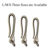 SEIWEI 2PCS Alloy Fish Hook Key Chain 50mm/1.97in U-Shaped Wallet