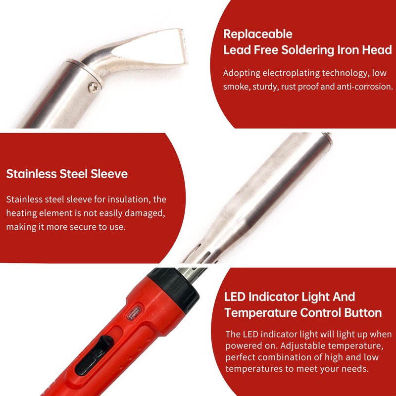 Soldering Iron for Stained Glass,100W High Power Solder iron, temperature
