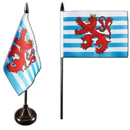 Table/Desk Flag Luxembourg lion Flag FRITZE® + Free Sticker