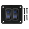 ULITECO Rocker Switch Panel, 2 Gang Toggle Switch Panel 12V,