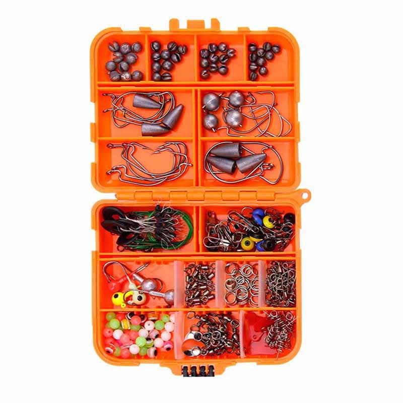 257PCS Fishing Lure Set Metal ABS Corrosion Resistance Anti Winding