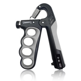 uvedabul Grip Trainer | Gain Herculean Strength with our Grip Strength Trainer - Crush Forearm Exercises with Adjustable Resistance and Ergonomic Design (grey)