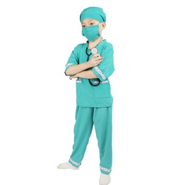 ANPHILE Kids Veterinarian Costume, Kids Doctor Vet Costume Pretend Play Dress Up Set for Career Day