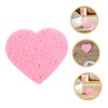 FOMIYES 5pcs Heart Shape Makeup Remover Sponges Soft Facial Cleansing