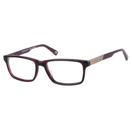 Botaniq Mens Eyeglass Frame BIO-1024-160 Rectangular Dark Red Acetate