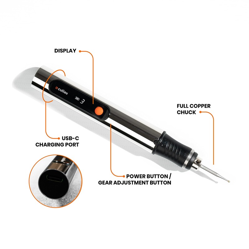 Culiau's Customizer Engraving Pen: Ultimate Cordless Portable for Artists &