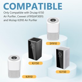 Horserdy KJ150 KJ910 SY910 Replacement Filter Compatible with Druiap KJ150, Cwxwei SY910 (AF3001) Air Purifier,2 Pack