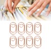 100pcs Paper Clips Portable Heart Shape Rustproof Electroplated Metal Paperclips